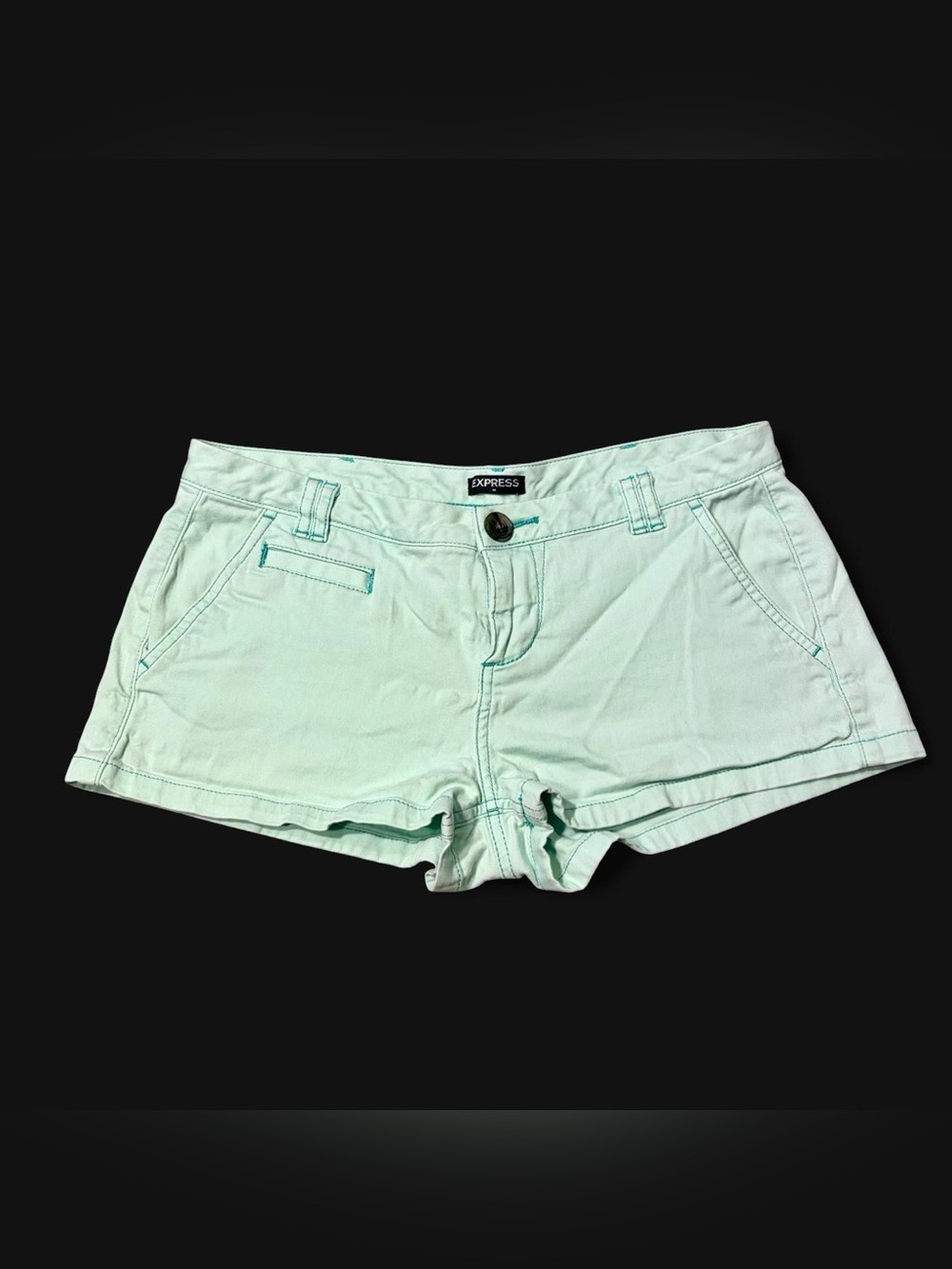Y2k Mint Lowrise Micro Shorts By Express!